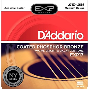 D'Addario EXP17 Coated Phosphor Bronze Medium Acoustic Guitar Strings