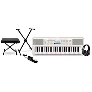 Yamaha EZ310 61-Key Portable Light Up Keyboard Essentials Bundle