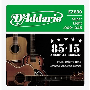 D'Addario EZ890 85/15 Super Light Acoustic Guitar Strings