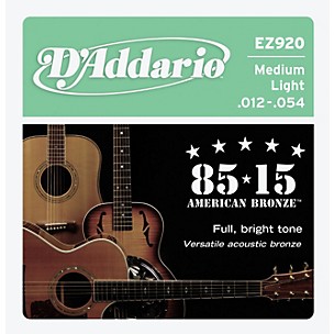 D'Addario EZ920 85/15 Bronze Medium Light Acoustic Guitar Strings