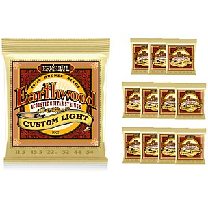 Ernie Ball Earthwood 80/20 Custom Light Acoustic Strings 12 Pack