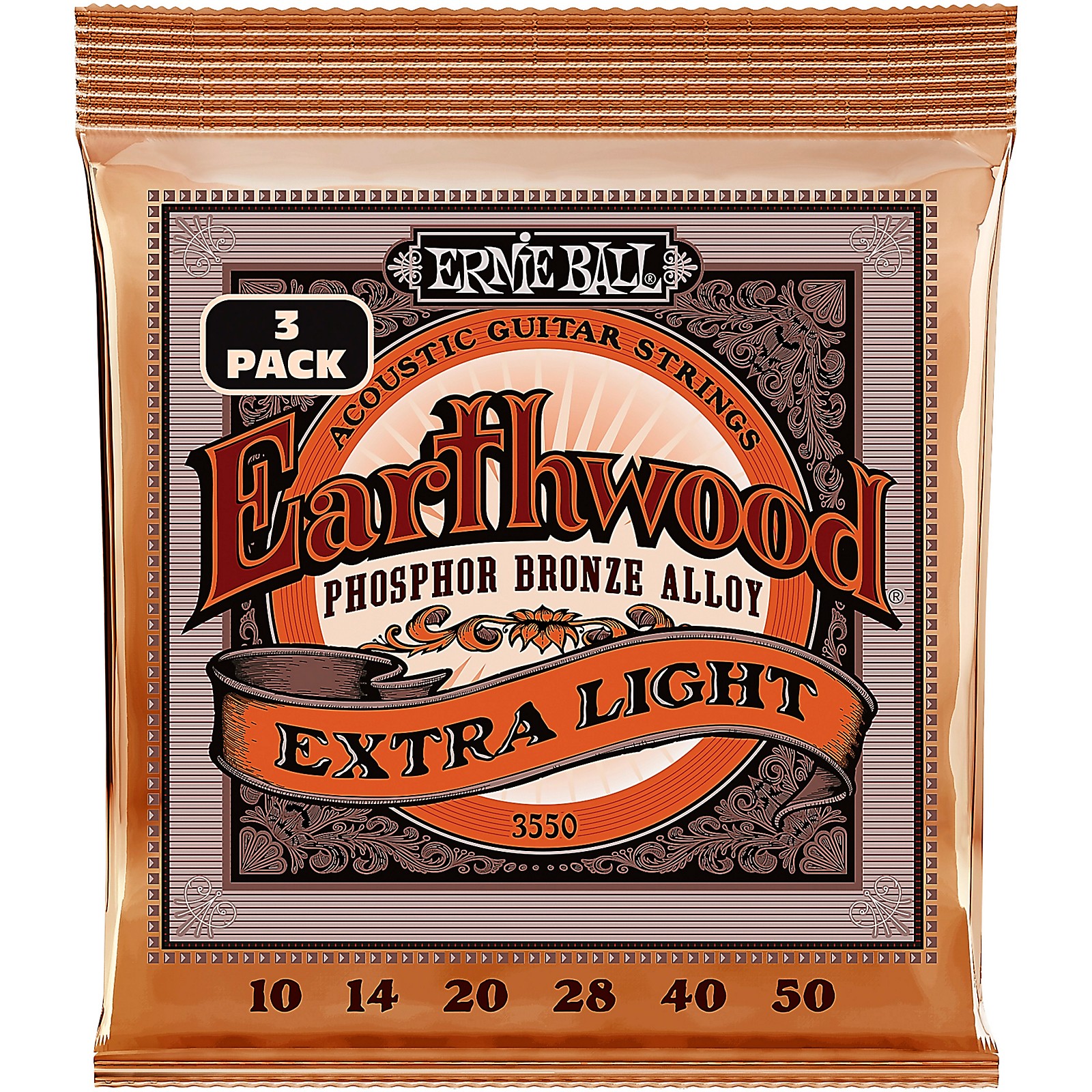 Ernie Ball Earthwood Extra Light Phosphor Bronze Acoustic Guitar