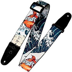 Levy's Eastern Harmony 2" Polyester Guitar Strap - Koi Fish