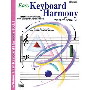 Schaum Easy Keyboard Harmony (Book 3 Inter Level) Educational Piano Book by Wesley Schaum