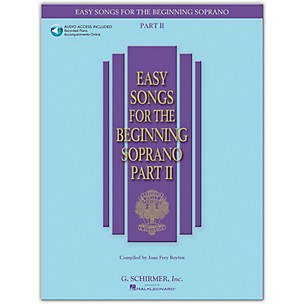 G. Schirmer Easy Songs for The Beginning Soprano Part II Book/Online Audio