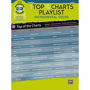 BELWIN Easy Top of the Charts Playlist Instrumental Solos Trombone Book & CD Level 1