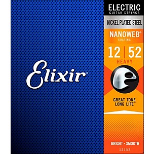 Elixir Electric Guitar Strings with NANOWEB Coating, Heavy (.012-.052)