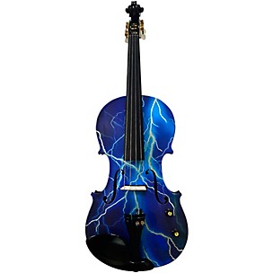 Rozanna's Violins Electro Blue Lightning Series Violin Outfit