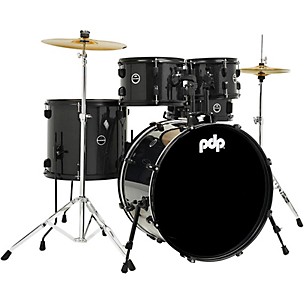 PDP by DW Encore Complete 5-Piece Drum Set With Chrome Hardware and Cymbals