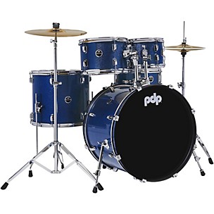 PDP by DW Encore Complete 5-Piece Drum Set With Chrome Hardware and Cymbals