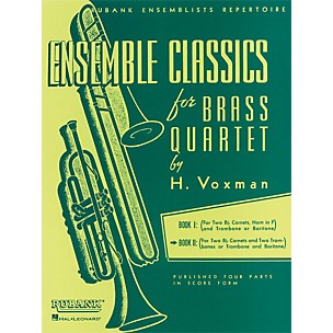 Hal Leonard Ensemble Classics Series Brass Quartets Vol 2 Two Cornets, Trombone, And 2nd Trombone