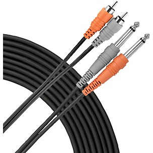 Live Wire Essential Interconnect Dual Cable RCA Male to 1/4" TS Male