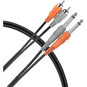 Livewire Essential Interconnect Dual Cable RCA Male to 1/4" TS Male