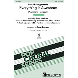 Hal Leonard Everything Is Awesome (from The Lego Movie) SAB arranged by Roger Emerson