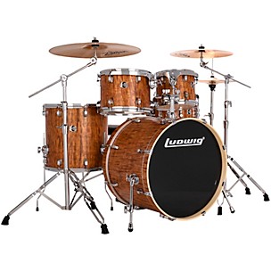 Ludwig Evolution 5-Piece Drum Set With 22" Bass Drum and Zildjian I Series Cymbals