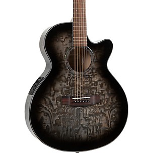 Mitchell Exotic Series MX430QAB Quilted Ash Burl Acoustic-Electric Guitar -
