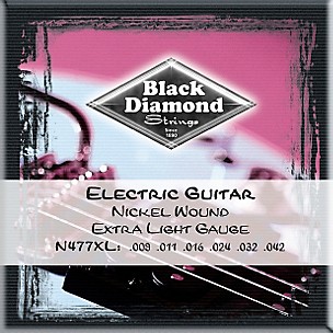Black Diamond Extra Light Nickel Electric Guitar Strings
