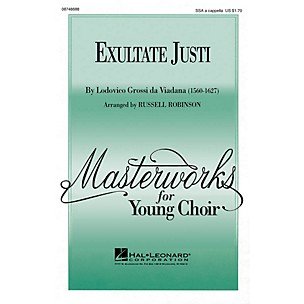 Hal Leonard Exultate Justi 3-Part Mixed a cappella Arranged by Russell Robinson