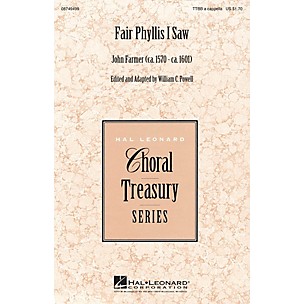 Hal Leonard Fair Phyllis I Saw TTBB A Cappella composed by John Farmer