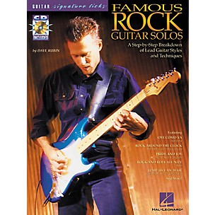 Hal Leonard Famous Rock Guitar Solos Signature Licks Book with CD