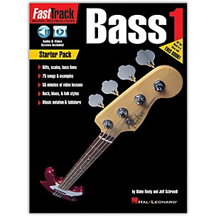 Hal Leonard FastTrack Bass Method - Starter Pack Book/Online Audio and Video