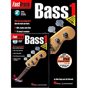 Hal Leonard FastTrack Bass Method Starter Pack (Book/Online Audio/DVD)