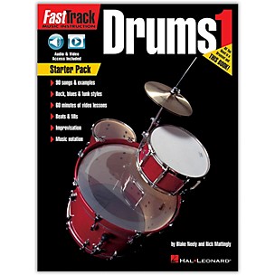 Hal Leonard FastTrack Drum Method - Starter Pack Book/Online Audio and Video