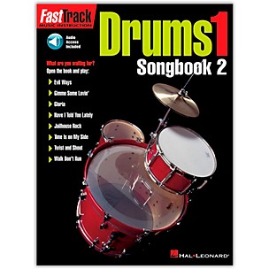 Hal Leonard FastTrack Drum Songbook 2 - Level 1 (Book/Online Audio)