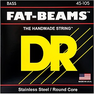 DR Strings Fat-Beams Stainless Steel Medium 4-String Bass Strings (45-105)