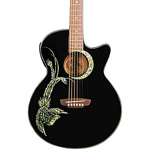 Luna Fauna Phoenix Folk Style Cutaway Acoustic-Electric Guitar