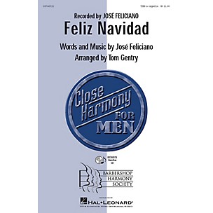 Barbershop Harmony Society Feliz Navidad TTBB A Cappella by Jose Feliciano arranged by Tom Gentry