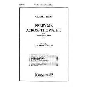 Boosey and Hawkes Ferry Me Across the Water (from Ten Children's Songs, Op. 1) UNIS composed by Gerald Finzi