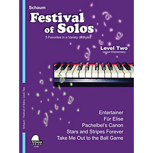 Schaum Festival of Solos (Level 2 Upper Elem Level) Educational Piano Book by Various