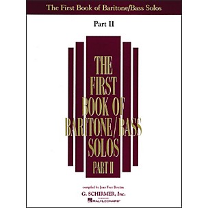 G. Schirmer First Book Of Baritone /Bass Solos Part 2