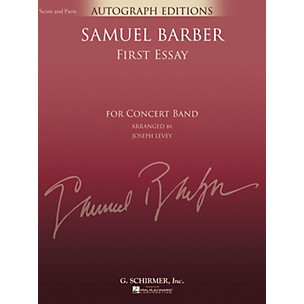 G. Schirmer First Essay (Score and Parts) Concert Band Level 5 Composed by Samuel Barber Arranged by Joseph Levey