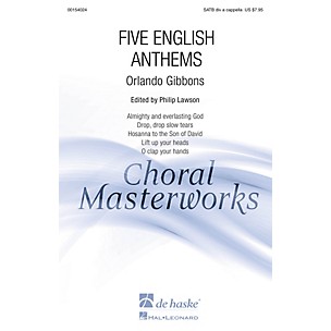 De Haske Music Five English Anthems (Collection) SATB DV A Cappella composed by Orlando Gibbons