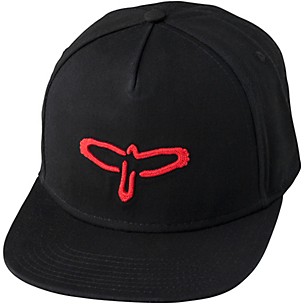 PRS Flat Bill Baseball Hat, Black - Red Bird Logo