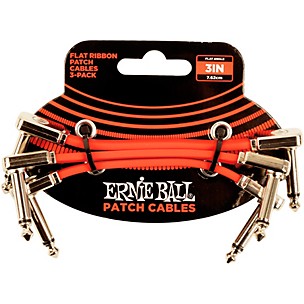 Ernie Ball Flat Ribbon 3-Pack Patch Cables