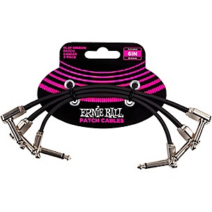 Ernie Ball Flat Ribbon 3-Pack Patch Cables
