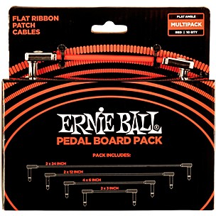 Ernie Ball Flat Ribbon Patch Cables Pedalboard Multipack