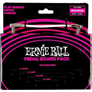 Ernie Ball Flat Ribbon Patch Cables Pedalboard Pack -