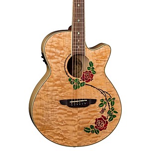 Luna Flora Rose Acoustic-Electric Guitar