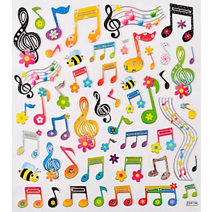 AIM Floral Music Note Stickers