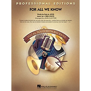 Hal Leonard For All We Know Jazz Band Level 5 by Carmen McRae Arranged by John Clayton