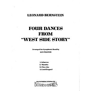 Leonard Bernstein Music Four Dances from West Side Story (Band Score) Concert Band Arranged by Ian Polster