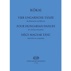 Editio Musica Budapest Four Hungarian Dances EMB Series by Rezsö Kókai