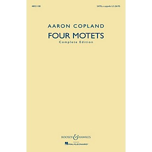 Boosey and Hawkes Four Motets (Complete Edition) SATB a cappella composed by Aaron Copland