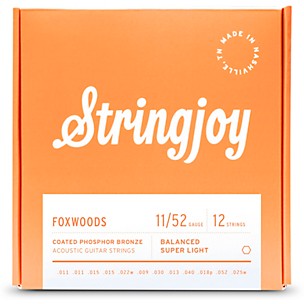 Stringjoy Foxwoods 12 String Coated Phosphor Bronze Acoustic Guitar Strings