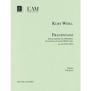 Universal Edition Frauentanz, Op. 10 (Seven Poems from the Middle Ages) Score Series Composed by Kurt Weill