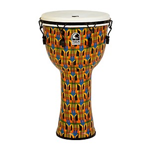 Toca Freestyle Djembe - Kente Cloth Mechanically Tuned